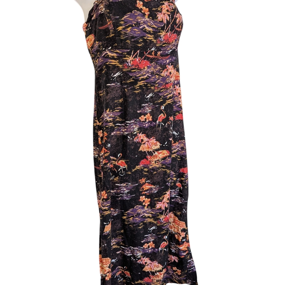 Free People Strapless Tropical Island Black Floral Dress - Picture 7 of 13